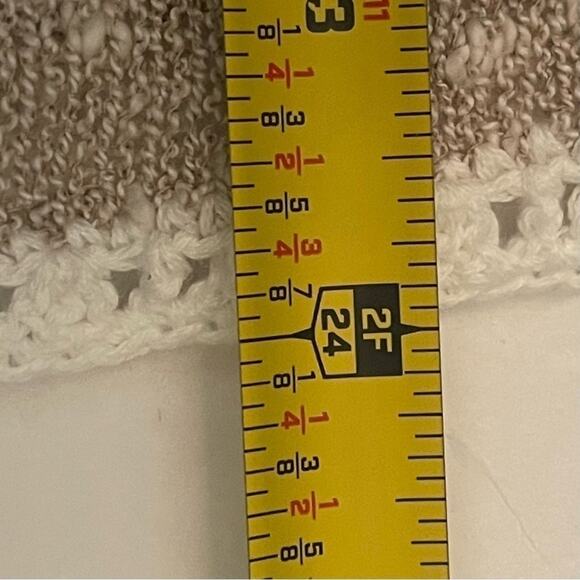 Pendleton Cream & Tan Pastel Crocheted Cottage Sweater Cardigan NWOT Size S - Picture 12 of 12